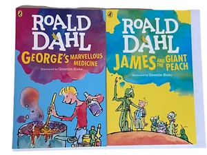 Roald Dahl 2 Book Bundle Paperback James & The Giant Peach George's Marvellous.. - Picture 1 of 6