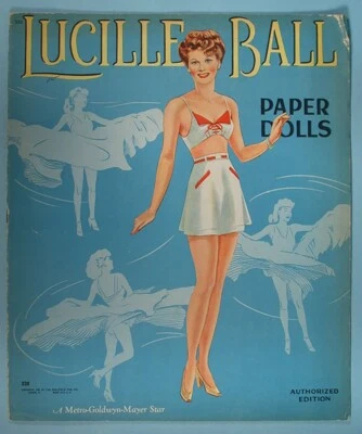1945 Lucille Ball Paper Dolls Uncut Authorized Edition MGM Star I Love Lucy - Image 1 of 4