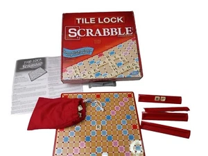Tile Lock Scrabble Crossword Board Game "Tiles Don't Move On Board" Complete - Picture 1 of 12