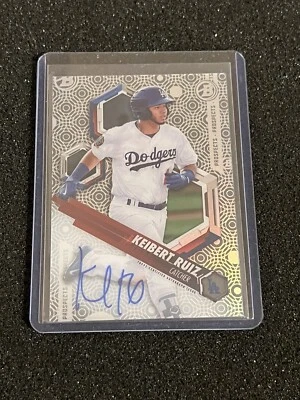 Keibert Ruiz 2018 Bowman High Tek Prospect Auto Dodgers Nationals - Image 1 of 2