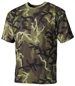 Czech Army Mens Camo Short Sleeve T-Shirt Tee Vz.95,M95 Camo Pattern - CZ Camo - Picture 1 of 2