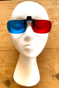 3-D Clipon GLASSES VINTAGE 1990’S 3-D VISION FOR 3-D MOVIES or 3-D BOOKS - Picture 1 of 8
