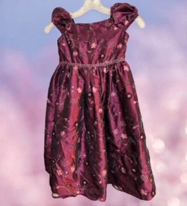 George MAGENTA Sequin Embroidered Girl's Sz 6X Holiday Party Dress - Picture 1 of 3