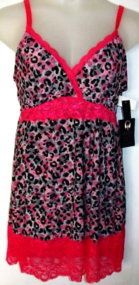 Camisola lingerie sexy DELTA BURKE renda bainha acento 1X nova com etiquetas - Imagem 1 de 2