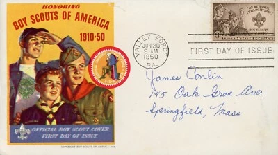 US 995 Boy Scouts 40th Anniversary FDC With Letter - Image 1 of 3