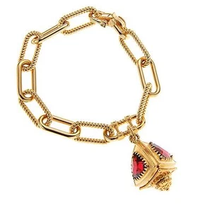 New Rebecca 21.75ctw Hydro Garnet Trillion Amulet Bracelet - Picture 1 of 1