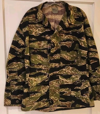 Vintage Tru-Spec Tiger Stripe Camo BDU Jacket Shirt Men’s Medium Regular - Image 1 of 4