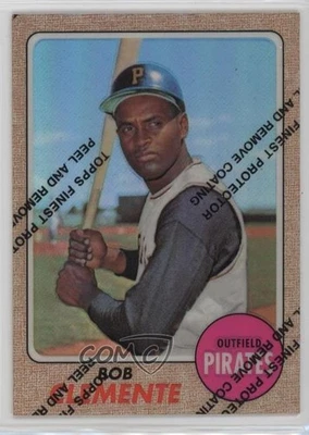 1998 Topps Reprints Finest Refractor Roberto Clemente (1968 Topps) #14 HOF - Image 1 of 2