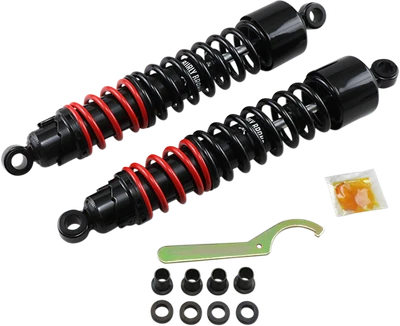 Amortiguadores de aguja traseros Burly Red Black 15" 86-03 Harley Sportster XLH XLS XLR XLC Foto 1 de 2