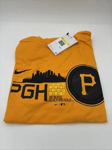Pittsburgh Pirates Nike City Connect Tri-Blend T-Shirt - Gold - Size Small - NWT - Picture 1 of 6