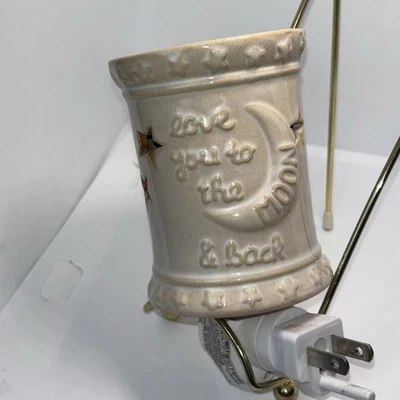 Love You To The Moon And Back Enchufe de Pared de Cerámica Cera o Calentador de Aceite Luz Nocturna Foto 1 de 4