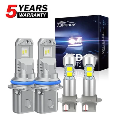 Kit de lâmpada de neblina para farol de LED Plymouth Grand Voyager 1996-2000 4x 9007 H3 - Imagem 1 de 4