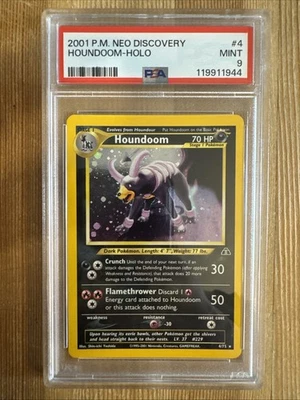 Houndoom 4/75 Holo Raro Neo Discovery Unlimited Pokemon TCG WOTC - PSA 9 - Imagem 1 de 2