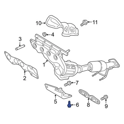 For Lincoln MKZ 2013-2020 Lincoln W500032S442M Front Exhaust Manifold Bolt Foto 1 de 2