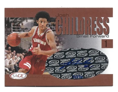 Autógrafo Josh Childress/250 Stanford Cardinal 2004-05 Sage AUTO Baloncesto NBA Foto 1 de 2