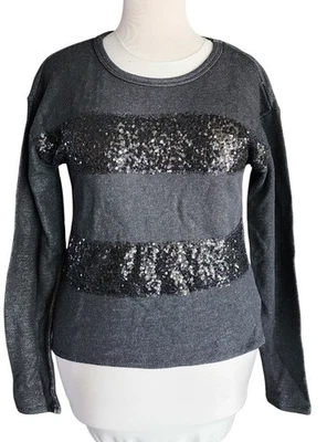 Suéter vintage Y2K Xhilaration negro con lentejuelas para mujer M nuevo con etiquetas Foto 1 de 4