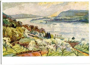 Künstler-AK Hilfswerk 1937 Erich von Perfall, DER RHEIN BEI KÖNIGSWINTER - Picture 1 of 1