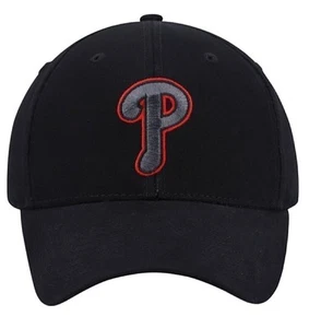 PHILADELPHIA PHILLIES HAT KIDS YOUTH MVP BLACK MLB BASEBALL TEAM NEW CAP - Picture 1 of 4