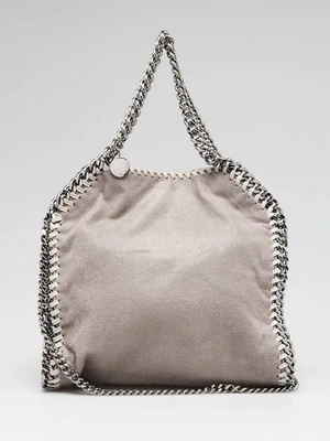 Mini bolso Falabella de cuero sintético gris peludo Stella McCartney Foto 1 de 4