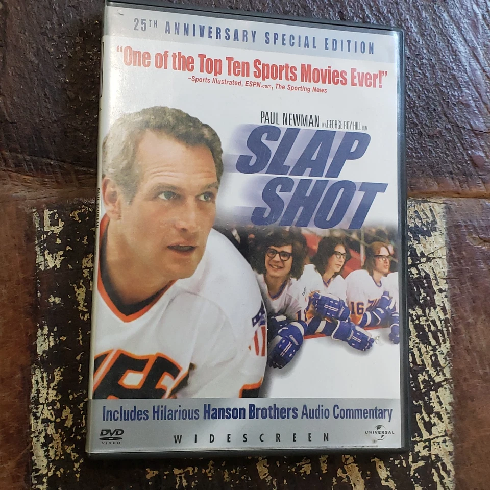 Slapshot DVD Paul Newman Hanson Brothers Commentary 25th Anniversary Ed Hockey  - Image 1 of 1