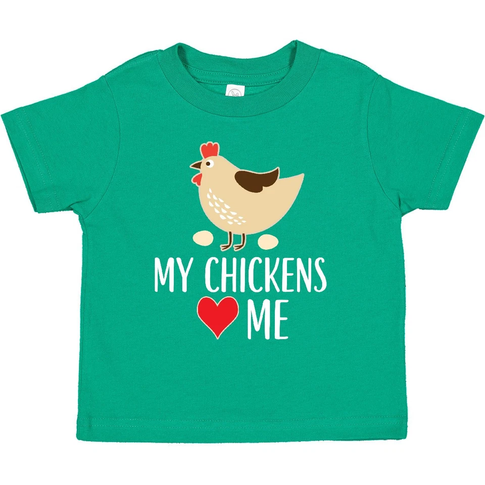 Camiseta Inktastic My Chickens Love Me Niño Pequeño Granja Fresco Niño Preescolar Niño Foto 1 de 1