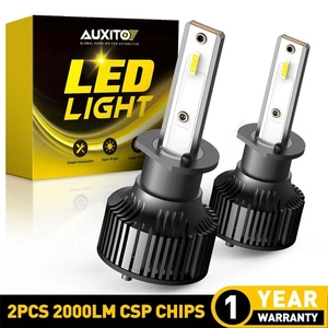 AUXITO H1 LED Headlight Bulbs Kit High Low Beam Bright Xenon White 6000K 24000LM - Picture 1 of 11