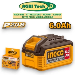 Batteria al Litio 20V 6Ah Super INGCO – Alta capacità e lunga durata - Foto 1 di 3