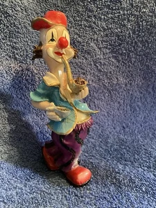  Estatuilla de payaso vintage posiblemente fumando una pipa sombrero de 6 pulgadas de alto girado sidewa  - Imagen 1 de 12