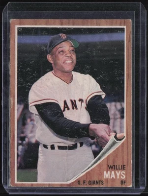 1962 Topps Baseball #300 Willie Mays #2 Foto 1 de 2