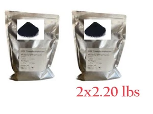 2x 2.20 black DTF  Powder for dtf printing 4.40 lb  2kg, 2000 grams - Picture 1 of 3
