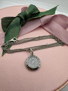 Pandora Pendant Necklace, Pandora Signature Necklace,  #390375CZ Authentic Ale - Picture 1 of 12