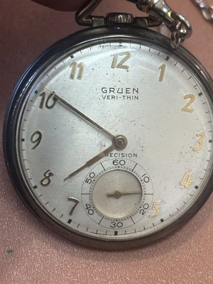 Gruen Veri-Thin 10k Gold Filled  Pocket Watch - Image 1 of 4