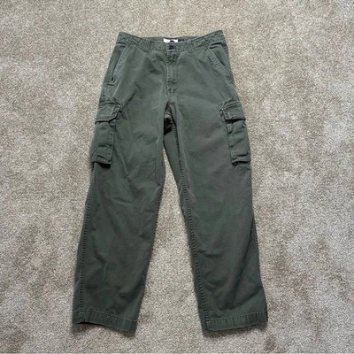 Calça cargo GAP Vintage Y2K verde cáqui ajuste relaxado tamanho 8/29 - Imagem 1 de 3