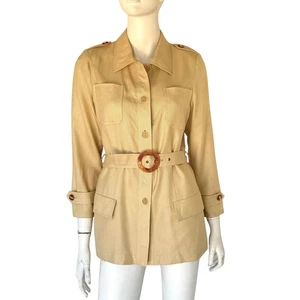 Blusa safari vintage Valentino Miss V cinturón talla 8/42 - Imagen 1 de 11