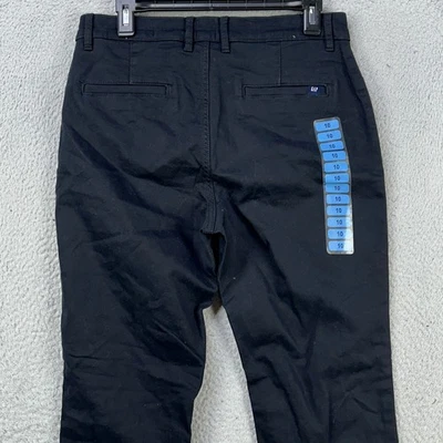 Pantalones GAP para mujer elásticos ajustados caqui 10 negros bolsillos delanteros planos informales NUEVO Foto 1 de 4