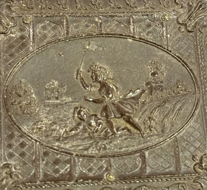 Antica custodia fotografica antica cattura farfalle Gutta Perca con ambrotipo - Foto 1 di 15