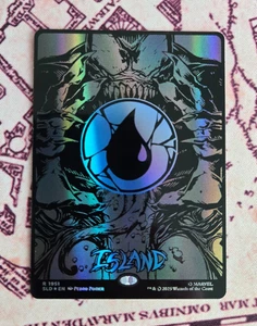MTG Venom Raised Foil ISLAND Mana Symbiote Secret Lair Spider Man NM - Picture 1 of 1