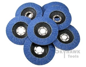 10-PK 4-1/2" x 7/8" Perno X 40 Grana Premium Zirconia Flap Disc Mola - Foto 1 di 1
