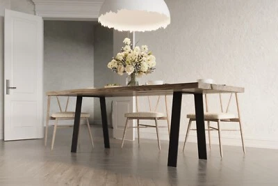 2x TISCHBEINE TISCHGESTELL TISCHKUFEN METALL STAHL TISCHFÜßE INDUSTRIAL TISCH V - Bild 1 von 4