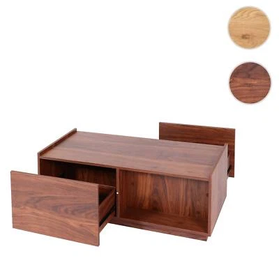 Tavolino da salotto HWC-J78, tavolino da salotto tavolino, cassetto, MDF 110x50x40cm - Immagine 1 di 4