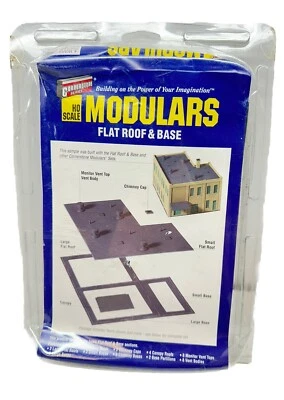 Vintage Walthers HO scale - Modulars  - Flat Roof & Base   -  933-3721 New Read - Image 1 of 3