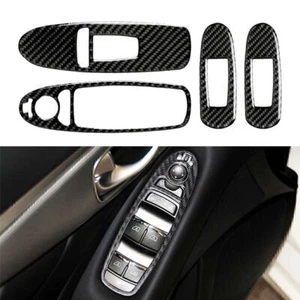 Cubierta de botón de elevación de ventana interior para Infiniti Q50 2014-2019 fibra de carbono - Imagen 1 de 9