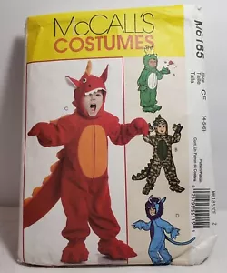 Vintage MCCalls Muster M6185 Kostüm Kinder Größe 4 5 6 Dinosaurier Frosch Drache SCHNITT - Bild 1 von 11