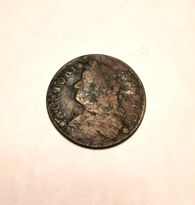 1788 US CONNECTICUT 1/2 Penny Cooper Coin "Draped Bust Left" M15.1-L.1 R3 - Image 1 of 4