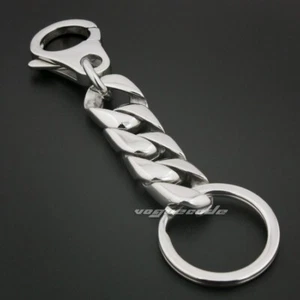 Stainless Steel Biker KeyRing Punk Keychain DIY Accessories 5L019KCC - Picture 1 of 3