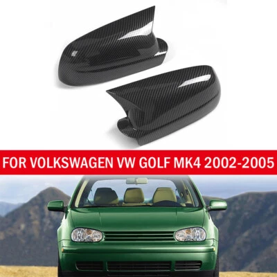 Tapas de cubierta de espejo retrovisor lateral de fibra de carbono OX para Volkswagen VW Golf MK4 2002-2005 Foto 1 de 4
