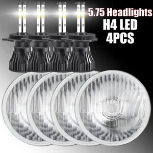 DOT Approved 4PCS 5 3/4" 5.75" LED Headlights Hi-Low For PETERBILT Semi 349 359 - Picture 1 of 17