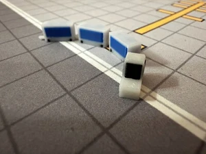 3x 1/400 Scale Blue Baggage Carts for Model Airport - Gemini Jets/NG Models - Picture 1 of 4