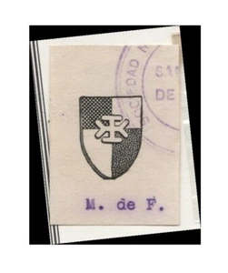 ARGENTINA BELETIN COAT OF ARMS CUT OFFICIAL DOCUMENT (CIRCA 1917) - Picture 1 of 1