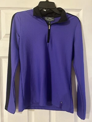 Pullover Ralph Lauren para mujer con cremallera en cuarto mediano púrpura Foto 1 de 4